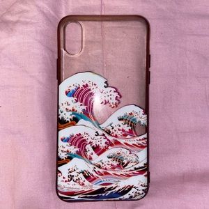 iPhone X Case with Colorful Waves